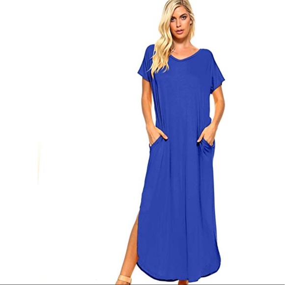 🆕 Royal Blue Loose Fit Maxi - Picture 2 of 4
